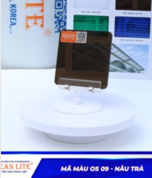 Tấm Polycarbonate màu trà dạng đặc